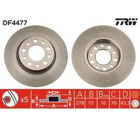 DF4477 TRW Discofreno per ALFA ROMEO,FIAT,JEEP