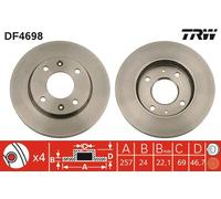 DF4698 TRW Discofreno per HYUNDAI,HYUNDAI (BEIJING),KIA