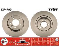DF4790 TRW Discofreno per LAND ROVER