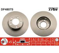 Trw DF4807S Disco Freno