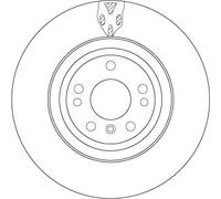 Disco freno TRW DF6833S anteriore, ventilato, 1 pezzo
