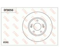 DF8056 TRW Discofreno per HYUNDAI,HYUNDAI (BEIJING),KIA,KIA (DYK)