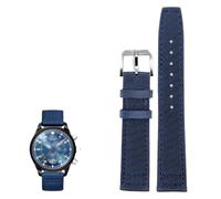 DFAMIN Cinturino in nylon ad alta densità per IWC IW377724 IW371614 Cinturino per orologio 20mm 21mm 22mm Bracciale Nero Armygreen Cintura da polso in tela blu(Blue pin silver,21mm)