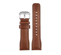 DFAMIN Morbido orologio in pelle genuina con impermeabile per uomini per sette venerdì T1/01 T3/01 T2/01 fascia d'oro della bestia a coccole 26mm(Brown silver)