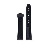 DFAMIN Per cinturino orologio Omega Speedmaster fibbia deployante in acciaio inossidabile 20mm 21mm 22mm cinturini in gomma siliconica(Black 5,20mm)