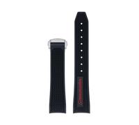 DFAMIN Per Omega Speedmaster Moonwatch Seamaster 300 AT150 PLANET OCEAN 600 Cinturino per orologio da 20 mm a 21 mm Cinturino in pelle di coccodrillo per uomo e donna(Black Red 8,20mm)