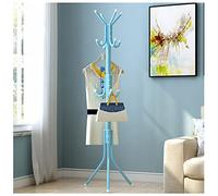 DFANCE Appendiabiti da Terra,Appendiabiti di Design a Piantana da Terra in Metallo,Appendiabiti Stand con 12 Ganci per Ingresso Corridoio Soggiorno Camera da Letto,Blu