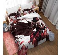 DFARYUP Lenzuola Matrimoniali Completo per Blood.BOR-ne, Set Letto Matrimoniale in Microfibra, Copripiumino con Angoli Federa, Federe(200 * 200cm)