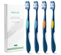 DFBCCZB Spazzolino da denti a spirale medio per adulti, in seta, per rimuovere macchie di tabacco e sbiancare le macchie di tè, confezione da 4.