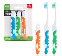 DFBCCZB Spazzolino da denti portatile con setole pieghevoli da viaggio, per alpinismo, campeggio, 3 confezioni