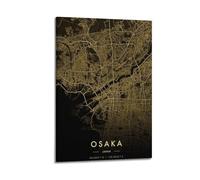 DFBDJASD Osaka - Poster decorativo da parete con mappa del Giappone, poster decorativo su tela, poster decorativo moderno per camera da letto, per camera da letto, 20 x 30 cm