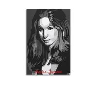 DFBDJASD Poster decorativo da parete su tela, motivo: cantante Barbra Streisand, poster decorativo moderno per camera da letto, per camera da letto, 50 x 75 cm