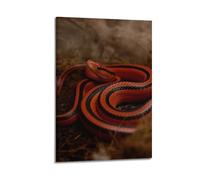 DFBDJASD Poster decorativo da parete su tela, motivo: serpente color arancio, stampa artistica moderna, per camera da letto, per camera da letto, 30 x 45 cm