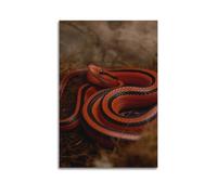 DFBDJASD Poster decorativo da parete su tela, motivo: serpente color arancio, stampa artistica moderna, per camera da letto, per camera da letto, 20 x 30 cm