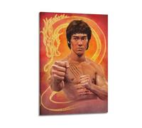 DFBDJASD Poster decorativo da parete su tela, motivo: superstar del Kung Fu, Bruce Lee, poster decorativo moderno per la camera da letto, 20 x 30 cm