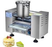 Dfdieratve Crepiere Automatica 3-in-1, Macchina per Crêpes, Regolazione Spessore 0,4-1,2 mm, Temperatura 150-200℃ - Produzione 200-300 Crêpes all'Ora per Bar, Ristoranti e Pasticcerie 8in