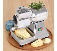 Dfdieratve Grattugia Elettrica Professionale, 40 kg/Ora Tritatutto Elettrico in Acciaio Inox - Formaggio, Pane, Cioccolato, Frutta Secca - Alluminio Pressofuso - 550 Watt - Argento