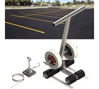 Dfdieratve Kit per Marcatura Campo da Basket, Macchina Traccialinee per Parcheggi, Strumento per Marcatura Pavimento a Spinta Manuale, per Vialetto, Asfalto o Cemento, Avvertimento Stradale