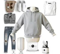 Dfdieratve Macchina da Stiro Automatica per Camicie con Manichino Gonfiabile | Stira e Asciuga in 8 Minuti, 360° Asciugatura, Vapore, Touchscreen, per Pantaloni e Scarpe Senza Piega