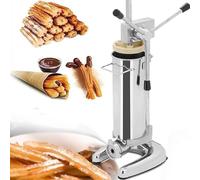 Dfdieratve Macchina per Churro Commerciale Manuale per Ciambelle 3L con 5 Stampi, Macchina per Churrera Spagnola Verticale, Macchina per Riempire Churros Attrezzatura per Snack