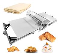 Dfdieratve Sfogliatrice Elettrico in Acciaio Inox, Sfogliatrice Pasticceria, Design Pieghevole da Tavolo a Elettrico, Spessore Regolabile 0.2-3cm, per Panetterie e Pizzerie