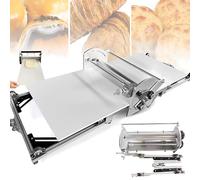 Dfdieratve Sfogliatrice Elettrico per Impasto Rullo Impasti da Banco in Acciaio Inox Design Compatto Tavolo con Spessore Regolabile 0.08-1.18" per Panetteria,Pizza,Croissant