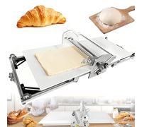 Dfdieratve Sfogliatrice Elettrico per Pasticceria,in Acciaio Inox, Spessore Regolabile 0.2-3cm, Design Pieghevole da Tavolo per Uso Domestico e Commerciale per Croissant