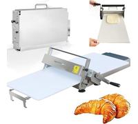 Dfdieratve Sfogliatrice Manuale per Pasta, Sfogliatrice Pieghevole per Pasta, Pressa Automatica per Pizza Commerciale in Acciaio Inossidabile per Pane, Marzapane e Pasta Sfoglia B400