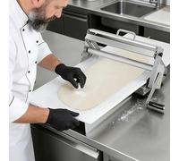 Dfdieratve Sfogliatrice Manuale, Rullo da Banco in Acciaio Inox, Spessore Regolabile per Impasti per Pizza e Panetteria Domestica e Commerciale 400-Type