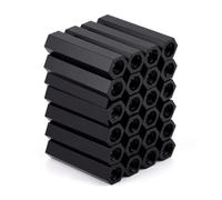 DFDPAXL 20 Pezzi Distanziatori Esagonali A Colonna in Nylon Nero con Testa Piana M5×20Mm - M5×40Mm per Montaggio su Pannello E Progetti Hardware Fai-da-Te,M5×35mm