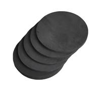 DFDPAXL 5 Pezzi Blocchi Rotondi di Grafite Diametro 50Mm, Spessore del Foglio di Grafite 1-25Mm Adatto per La Fusione di Metalli, Industria Elettrica,Thickness 10mm
