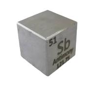 DFDPAXL Cubo di Antimonio, Blocco di Elementi Metallici Ad Alta Densità Adatto per La Raccolta di Elementi Chimici E Applicazioni Sperimentali Scientifiche,50×50×50mm
