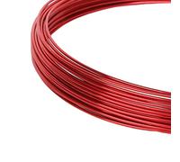 DFDPAXL Filo di Alluminio Colorato da 2,5 Mm, Filo di Alluminio Flessibile per Perline da 3 Metri Adatto per L'artigianato Fai-da-Te,Rosso