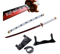 Dfdvye Spada Cosplay Anime Demon Slayer Spada 41 Pollici con Supporto per Spada e Cintura, Spada Replica Katana, Perfetta per Cosplay, Anime, Trama Originale, Performance sul palco e Regalo