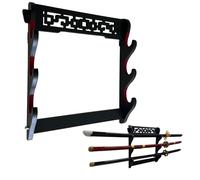 Dfdvye Supporto per spada Katana da parete 3 animali Samurai Spada Display Rack Wakizashi Tanto Appendiabiti da parete Spada Rack Stand Display