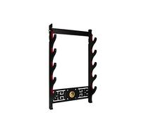 Dfdvye Supporto per Spada Katana da Parete - Supporto per Katana a 5 Livelli con Icona Tai Chi Imbottito in Velluto, Espositore per Spade Samurai, Supporto per Bacchette Lightsaber Wakizashi