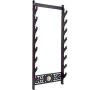 Dfdvye Supporto per spada Katana, supporto da parete a 8 livelli con icona Tai Chi in velluto imbottito Katana Samurai Spada Espositore per bacchette, spada laser, Wakizashi, espositore per spade