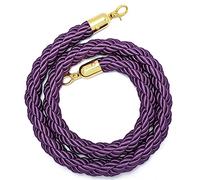 dfEDRd Barriera con Corda per Code, con Gancio Dorato 3/4/5/8Ft Corda for montanti for Controllo Folla di Canapa Intrecciata for divisore Coda 1 pz(Purple,1M/3.3Ft/39In)