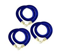 dfEDRd Barriera con Corda per Code, Corda for montanti in Velluto Blu Navy da 9 Piedi - Barriera di Controllo della Folla 5 Pezzi con Ganci Sicurezza Coda all'aperto(3pcs,7ft/213cm)