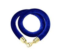 dfEDRd Barriera con Corda per Code, Corda for montanti in Velluto Blu Navy da 9 Piedi - Barriera di Controllo della Folla 5 Pezzi con Ganci Sicurezza Coda all'aperto(1pcs,5.5ft/167cm)