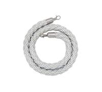 dfEDRd Barriera con Corda per Code, Divisore for Code in Corda di Canapa in Nylon Intrecciato Alta qualità - Corde barriera con montanti da 32 mm for ristoranti Hotel(1.5M/4.92Ft)