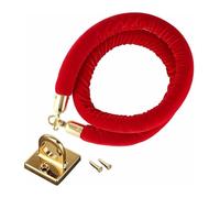 dfEDRd Barriera con Corda per Code, Stanchion in Corda di Velluto Dorato for Il Controllo della Folla Barriera Sicurezza da 3, Piedi con Gancio a Parete Ideale for la Laurea(Gold Hook,170cm/5.6ft)