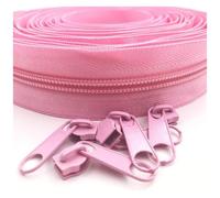 dfEDRd Cerniera a Spirale in Nylon di The Yards, Cerniere a Spirale in Nylon, Tagliate su Misura con 20 cursori, f5 10 Metri 24 Colori(134 Pink)