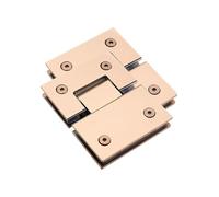 dfEDRd Morsetto per Cerniera per Porte in Vetro, 2 Pezzi di Acciaio Inossidabile 304 con Specchio Lucido in Oro Rosa 8K, Clip a Due Vie a 180°, Cerniera for Doccia Senza Telaio da 8-12 mm