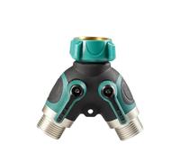 dfEDRd Raccordo Doppio per Tubo Flessibile, Deviatore dell'Acqua con Filettatura Interna for deviatore a Due rubinetti Giunto in Lega di Zinco Tipo Y da 2 Pezzi(Green EU)