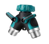 dfEDRd Raccordo Doppio per Tubo Flessibile, Deviatore dell'Acqua con Filettatura Interna for deviatore a Due rubinetti Giunto in Lega di Zinco Tipo Y da 2 Pezzi(Green Us)