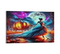 DFENILROP Cenerentola Quadro Da Parete, Fiaba Moonlit Poster Opera D'arte | Stampa Tela Murale, Uniche Pitture Decor Casa Per Camera Corridoio Regalo 20x30inch(50x75cm)