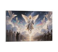 DFENILROP Gesù Cristo Quadro Da Parete, Visione Angelica Poster Opera D'arte | Stampa Tela Murale, Minimaliste Pitture Decor Casa Per Soggiorno Camera Regalo 20x30inch(50x75cm)