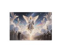 DFENILROP Gesù Cristo Quadro Da Parete, Visione Angelica Poster Opera D'arte | Stampa Tela Murale, Uniche Pitture Decor Casa Per Camera Corridoio Regalo 20x30inch(50x75cm)