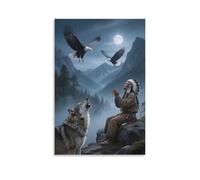 DFENILROP Umani Bestie Quadro Da Parete, Natura Poster Opera D'arte | Stampa Su Tela Murale, Minimaliste Pitture Decor Per La Casa Per Sala Corridoio, Regalo 16x24inch(40x60cm)